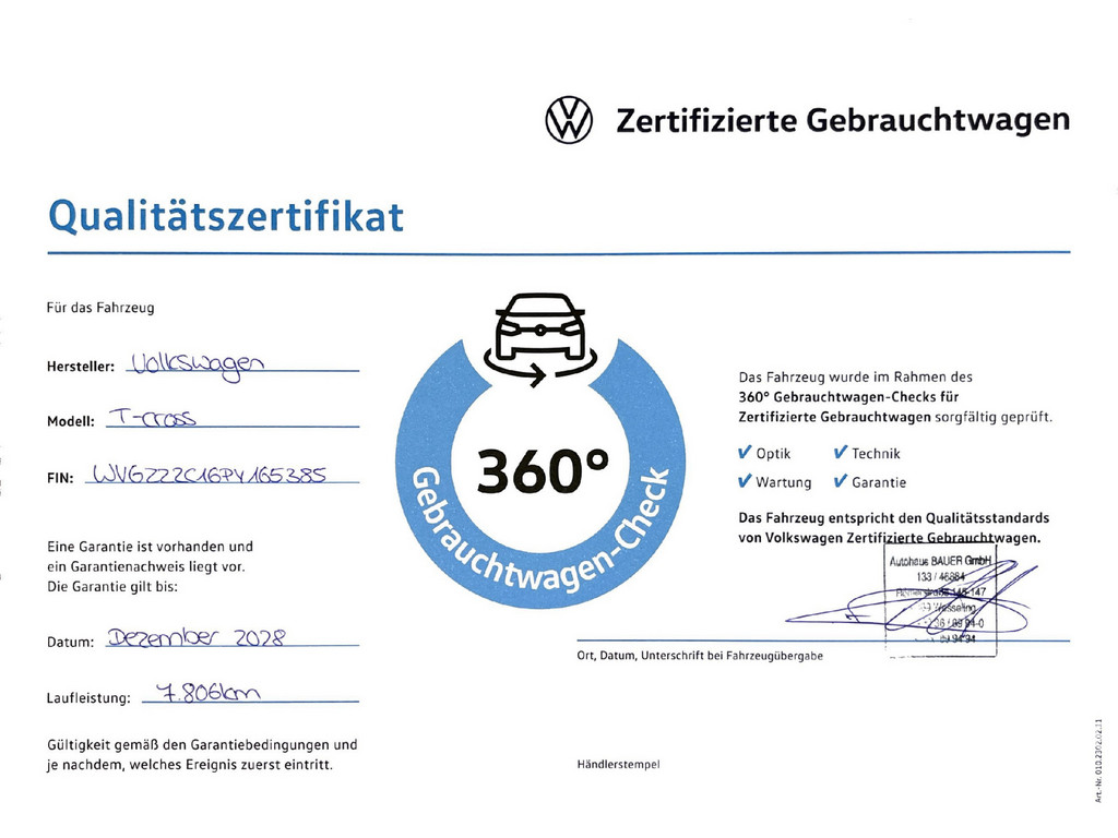 T-Cross 1.0l TSI Life *ACC, APP, 2ZonenKlima, IsoFix*