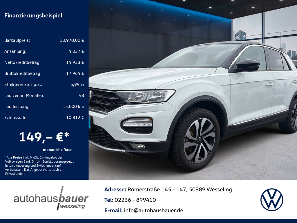 T-Roc 1.0 TSI Active *NAV,SHZ,ACC,APP,2-*ZonenKlima*
