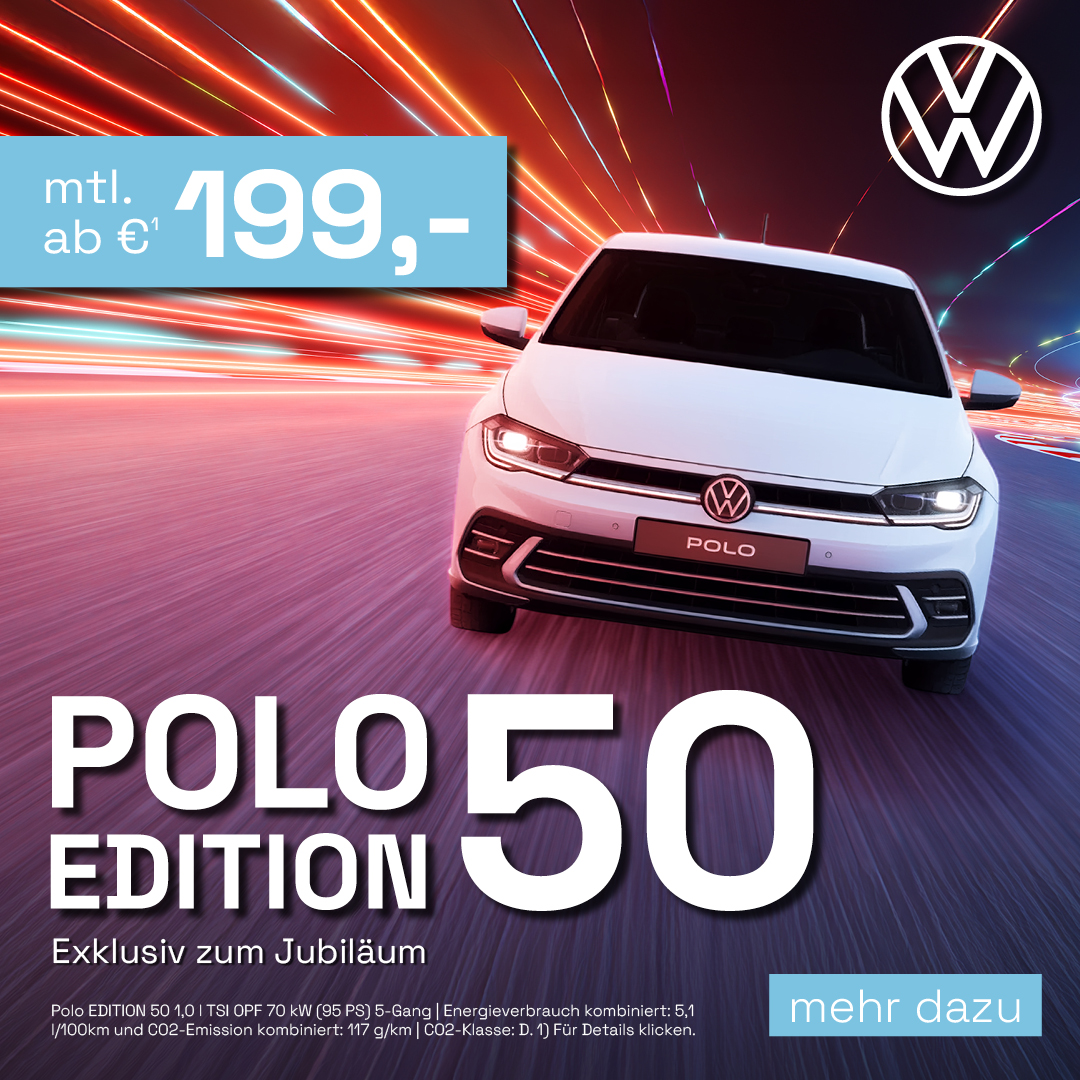 BEITRAGSBILD VW POLO EDITION 50 BEITRAGSBILD VW POLO EDITION 50